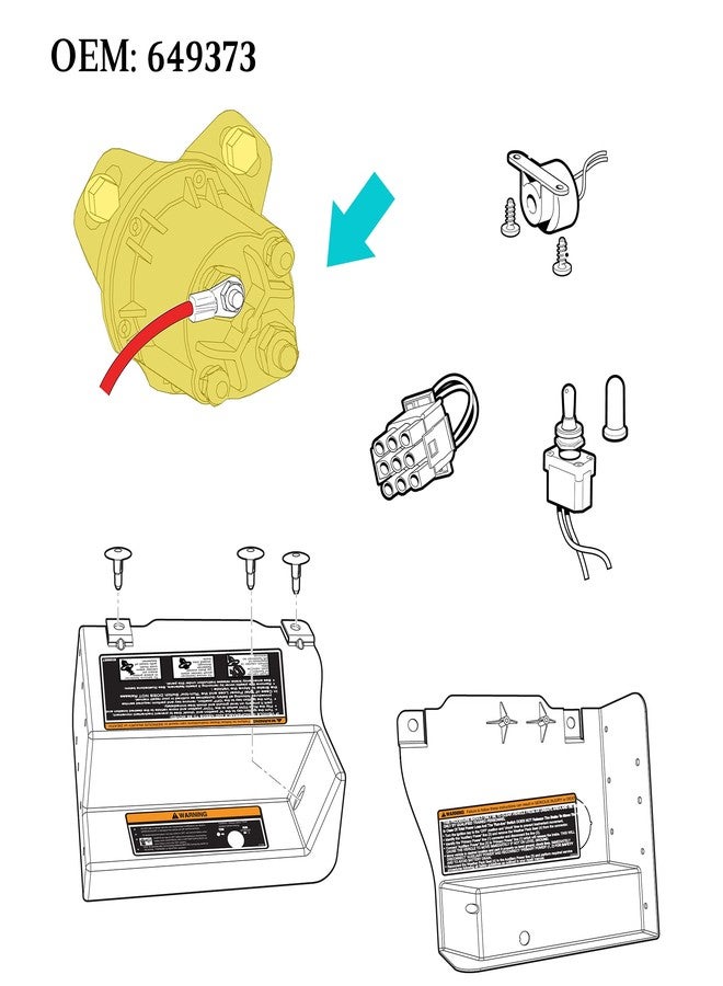 10L0L Golf Cart 48V Solenoid for EZGO RXV, 4 Terminal 150A, Replace OEM 624317, 649373 - Image 3