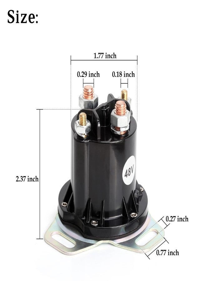 10L0L Golf Cart 48V Solenoid for EZGO RXV, 4 Terminal 150A, Replace OEM 624317, 649373 - Image 5