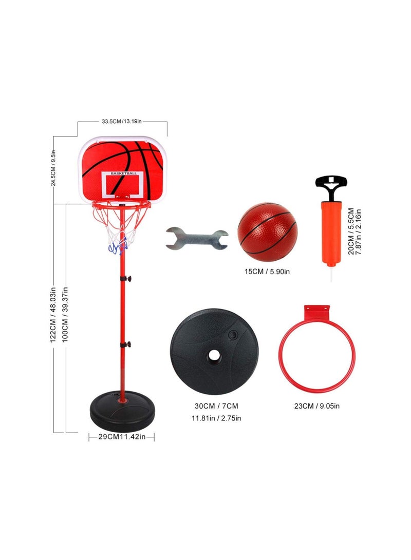 Basketball Stand Set 1.65m Children Portable Mini Basketball Hoop Height adjustable Stand - Image 2