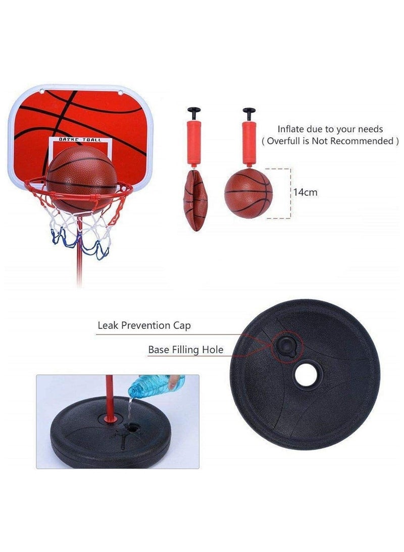 Basketball Stand Set 1.65m Children Portable Mini Basketball Hoop Height adjustable Stand - Image 4
