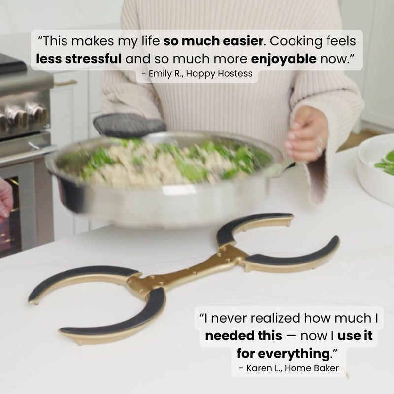 Trivae Pot Lid Holder â€“ 4-in-1 Pot Lid Holder While Cooking, Pan Lid Holder, Trivet & Cake Stand â€“ Versatile Kitchen Tool for Hot Pots, Serving & Display â€“ Space-Saving, Heat-Resistant Stand - Image 3