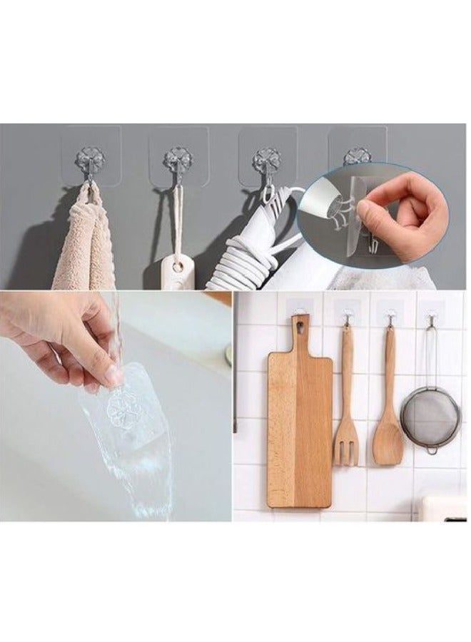 Self Adhesive Single Hooks For Hanging Towels And Kitchen Supplies 4 Pieces  - Image 4