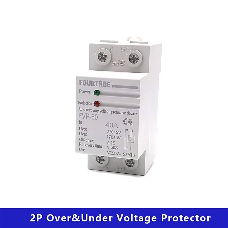 Over Under Voltage Protective Device Automatic Self Recovery Reconnect Relay 80A AC 220V - Image 3