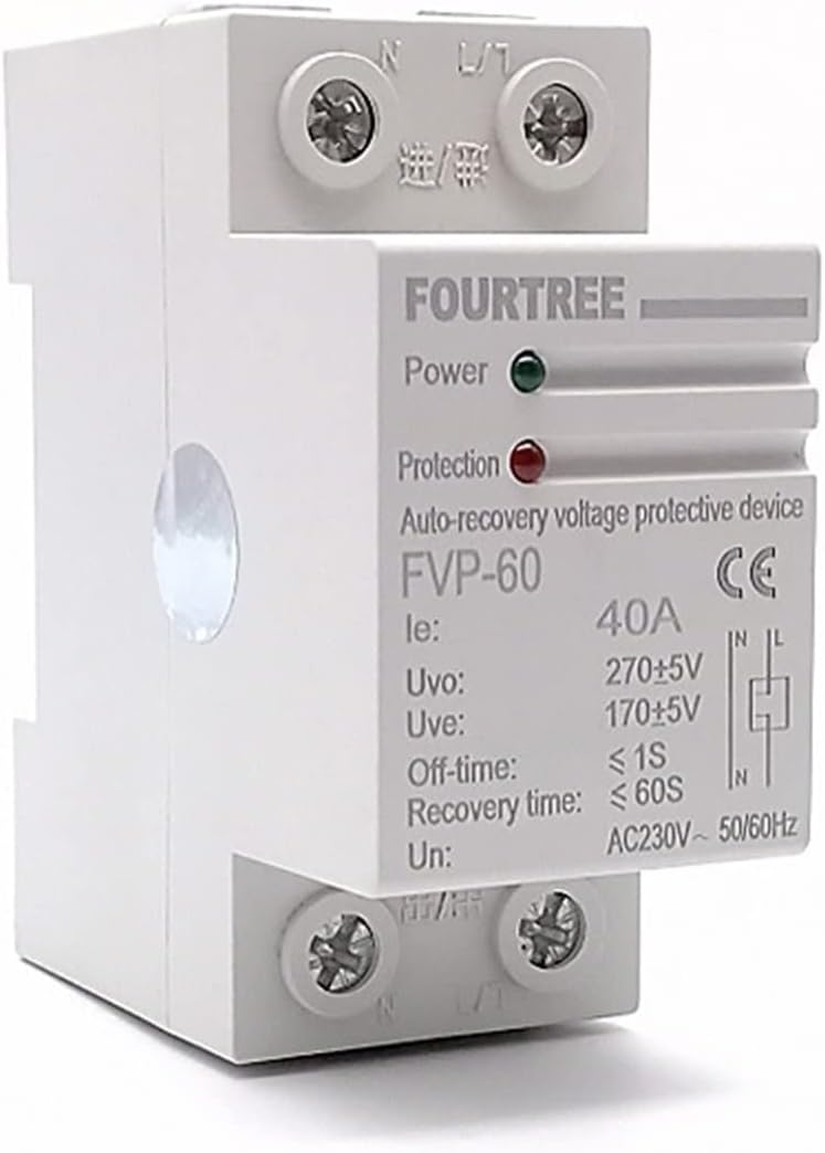 Over Under Voltage Protective Device Automatic Self Recovery Reconnect Relay 80A AC 220V - Image 1