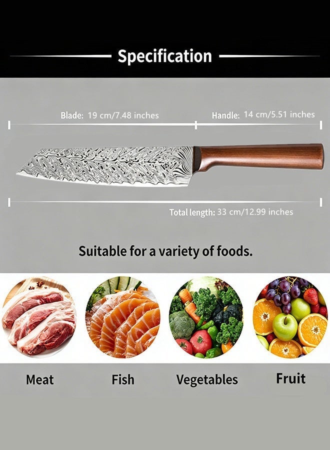 Saiboro Chef Knife Kitchen Knives 8 inch,Professional Damascus Steel Pattern Style,Home Cook Kitchen Chef's Knife,Premium Super Sharp Universal Knife,Made of German High-carbon Stainless Steel, With Gift Box - Image 2