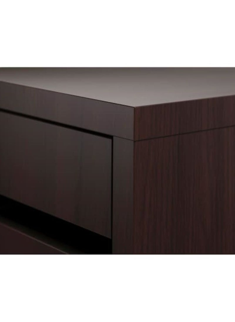 Generic - Drawer unit with file compartment black-brown 35x75 cm - Image 1