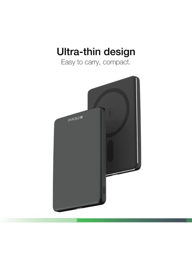 Dviced Ultrathin MagsafePower bank with 5000mAh capacity - Black - Image 3