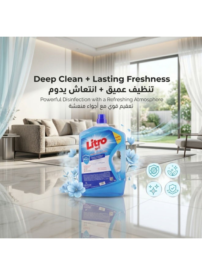 Litro Floor Cleaner Liquid & Disinfectant 4×3L – Breeze of Emotions Fragrance – Bulk Floor Cleaning Liquid, Powerful Floor Disinfectant Kills 99.9% Germs, Home & Commercial Use - Image 3