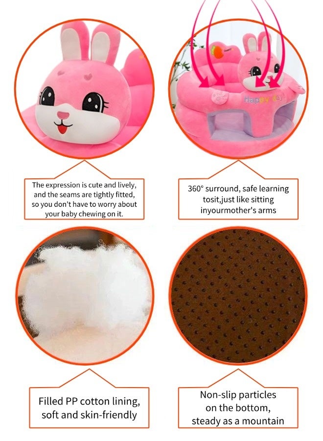 Vixplorn Baby Chair Baby learning sitting seat, baby sofa toys, baby learning chair, cartoon cute plush newborn sofa, crystal velvet fabric, PP cotton filling, toddler children gift, suitable for baby children - Image 5