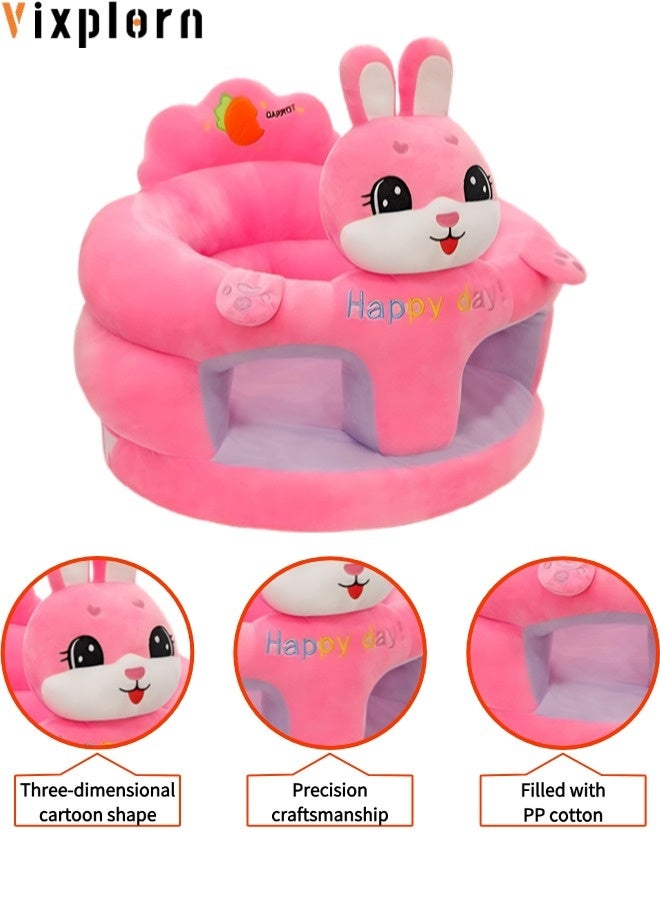 Vixplorn Baby Chair Baby learning sitting seat, baby sofa toys, baby learning chair, cartoon cute plush newborn sofa, crystal velvet fabric, PP cotton filling, toddler children gift, suitable for baby children - Image 1