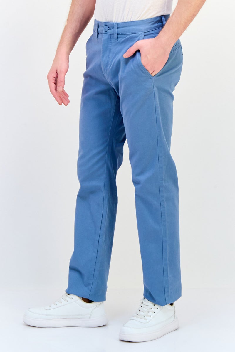 Celio سروال تشينو مستقيم للرجال، أزرق رمادي - Image 2