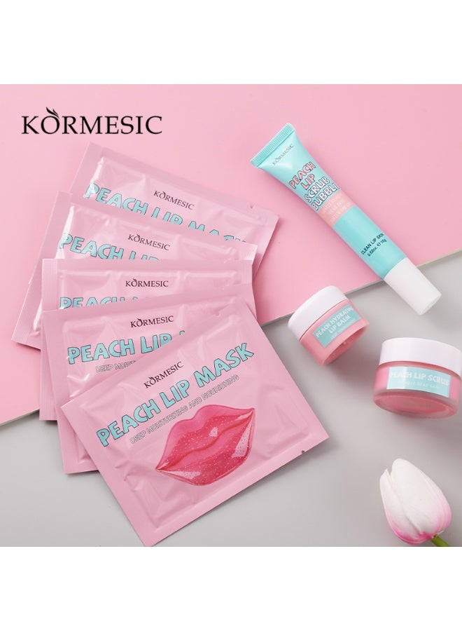 KORMESIC Peach Lip Care Set - Hydrating and Moisturizing - Image 2