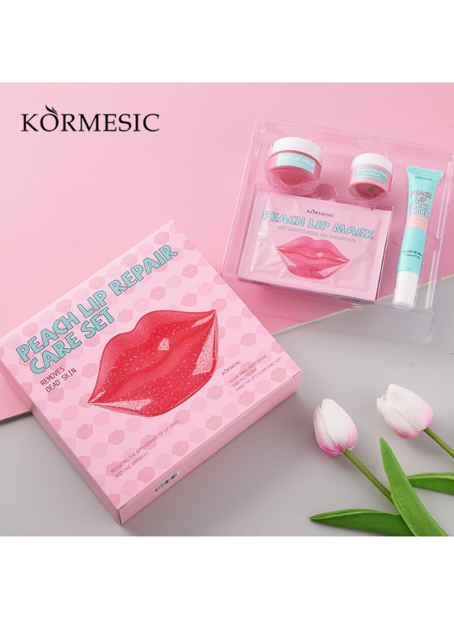 KORMESIC Peach Lip Care Set - Hydrating and Moisturizing - Image 3