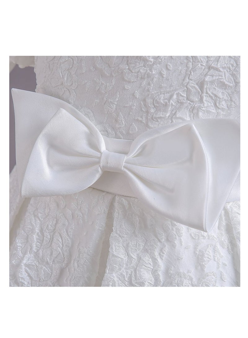 السيدات القوس التعادل مساء اللباس عالية الخصر الطرف تنورة فقاعة الأكمام الأميرة اللباس البيانو عرض - Image 5