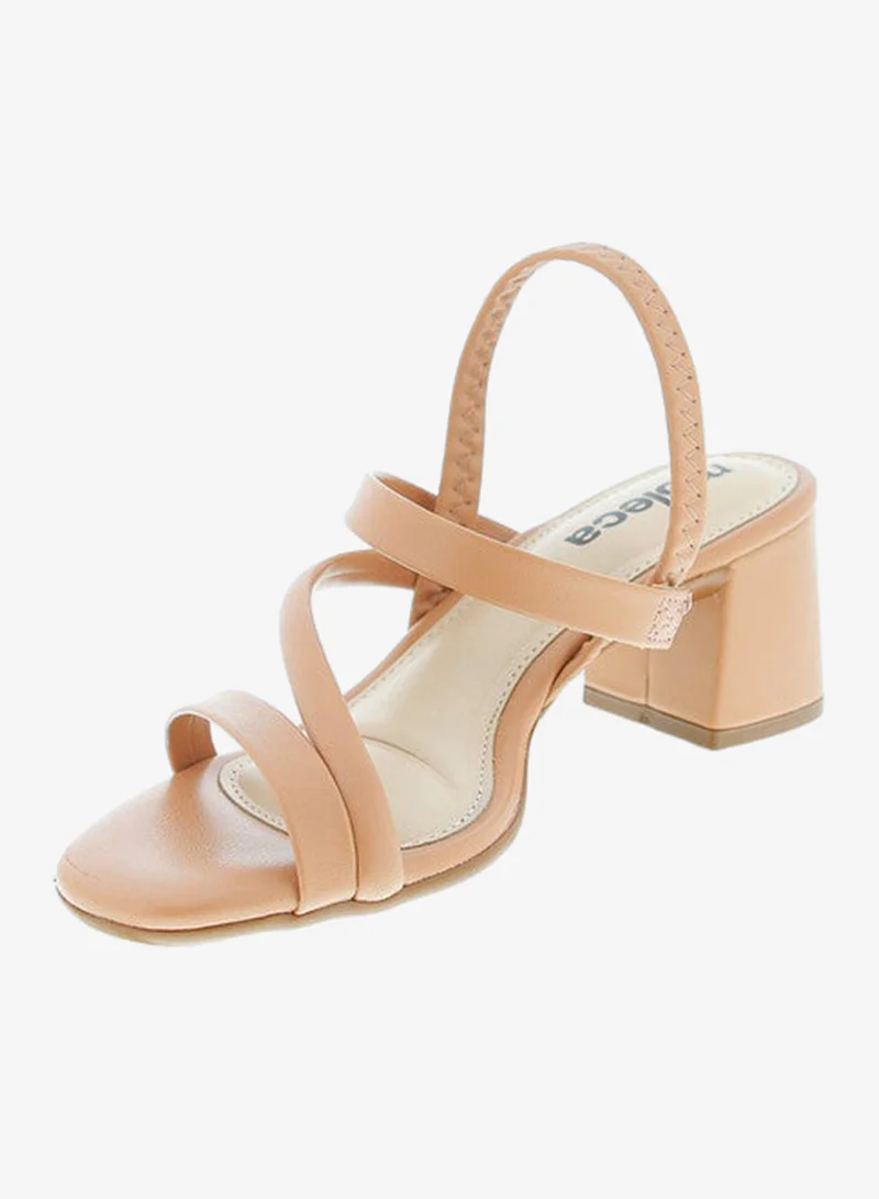 موليكا صنادل بكعب متوسط للنساء - صنادل بكعب مفتوح من الخلف للبنات مع رباط للكاحل