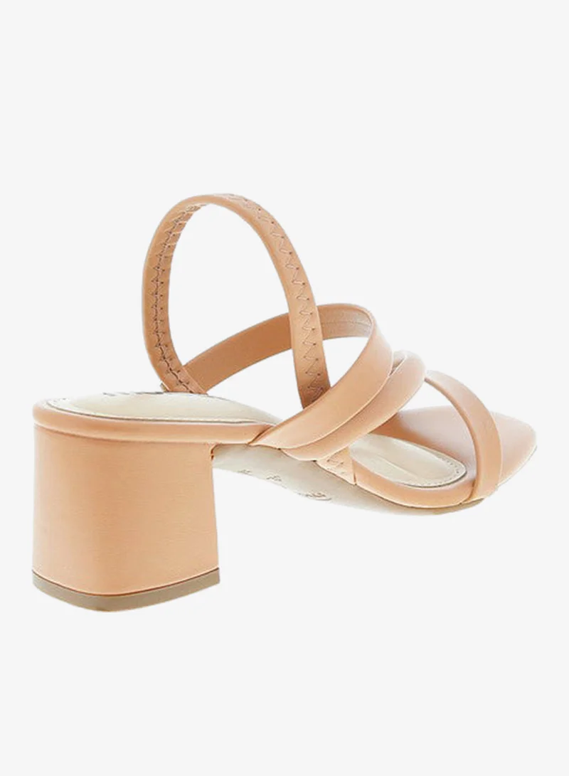 Moleca Nude Mid Heels Sandals for Women – Sling Back Heel Sandals for Girls with Ankle Strap for Women | Best Price UAE