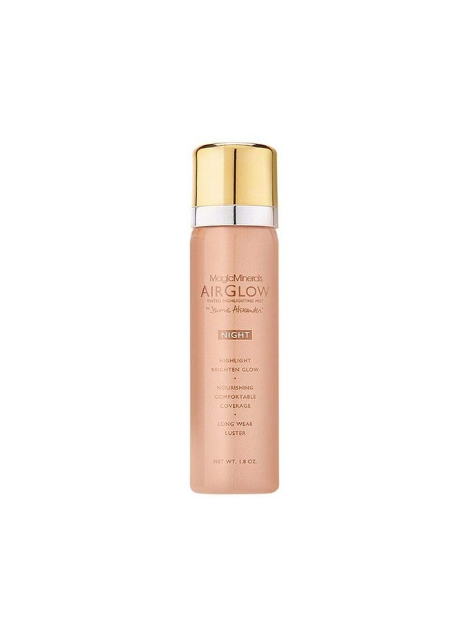 Jerome Alexander Magicminerals Airglow Tinted Highlighting Night Mist, Illuminating Airbrush Tinted Moisturizer Spray, Natural Pearl  - Image 1