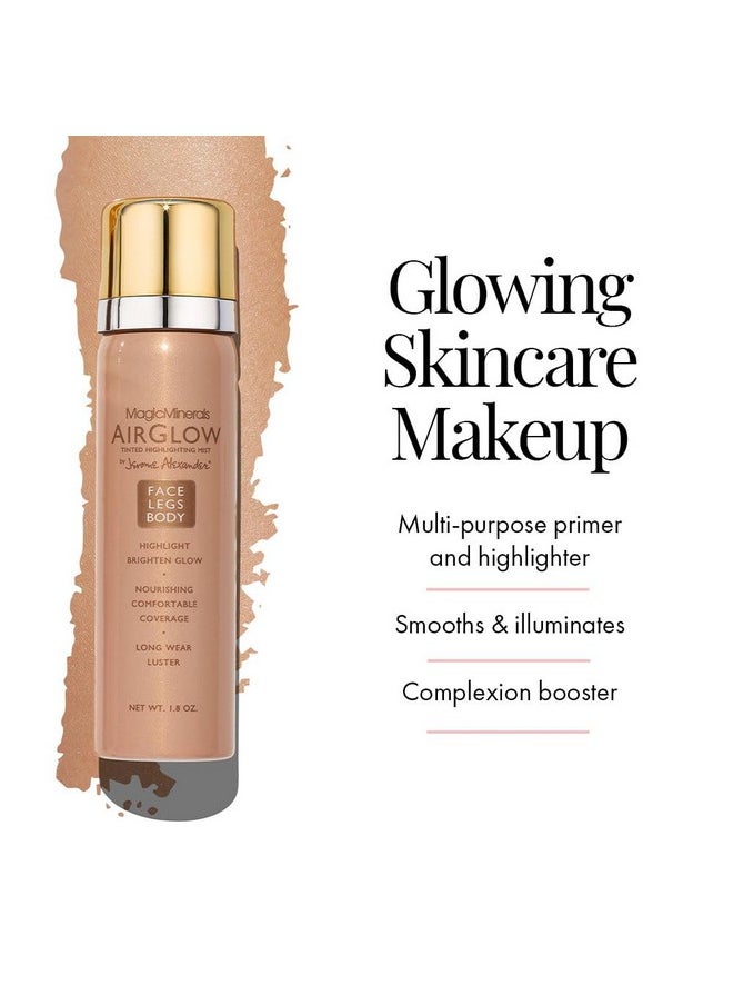 Jerome Alexander Magicminerals Airglow Tinted Highlighting Night Mist, Illuminating Airbrush Tinted Moisturizer Spray, Natural Pearl  - Image 3