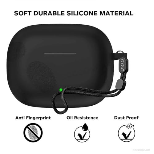 Cocoonkart Silicone Case Cover for Realme Buds T310 | Buds N1- Black - Image 5