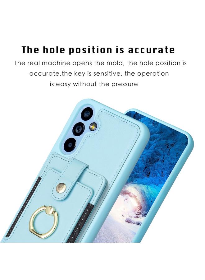 S-TOP Case For Samsung Galaxy A34 BF27 Metal Ring Card Bag Holder Phone Case - Image 3