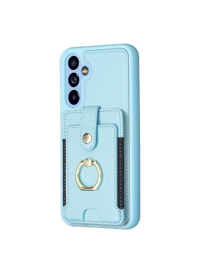 S-TOP Case For Samsung Galaxy A34 BF27 Metal Ring Card Bag Holder Phone Case - Image 2