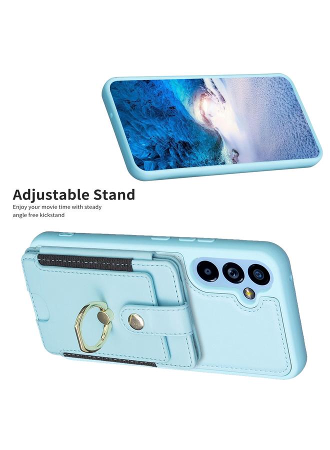 S-TOP Case For Samsung Galaxy A34 BF27 Metal Ring Card Bag Holder Phone Case - Image 5