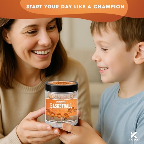 KATINAT Positive Basketball Jar, Basketball Gifts for Boys and Teen Boys, Christmas Gift for Kids, Teen Boys Stocking Stuffers, Basketball Accessories, Inspirational Sports Gift - Image 5