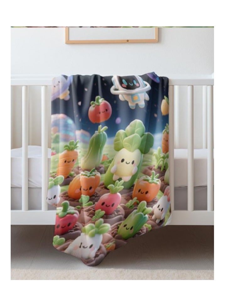 عام بطانية رقيقة من الفانيلا الكرتونية للأطفال أو الطلاب (دافئة ومريحة ومناسبة للنوم والألعاب) 100 سم * 150 سم - Image 4