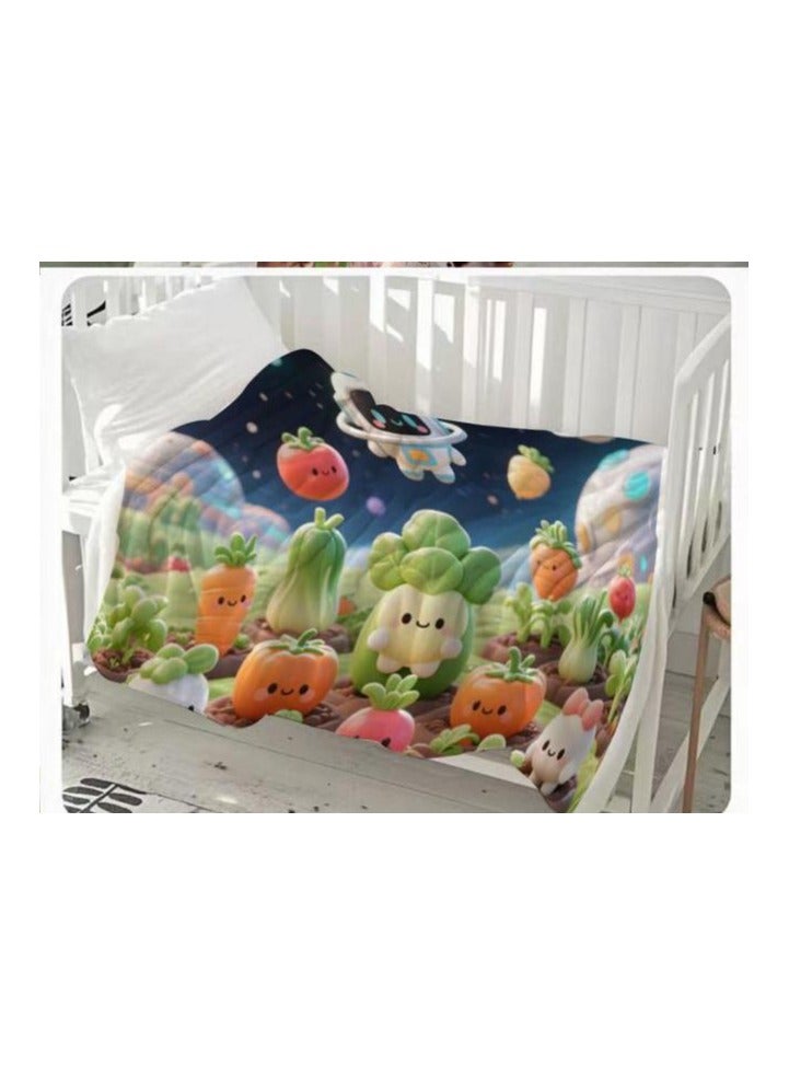 عام بطانية رقيقة من الفانيلا الكرتونية للأطفال أو الطلاب (دافئة ومريحة ومناسبة للنوم والألعاب) 100 سم * 150 سم - Image 1