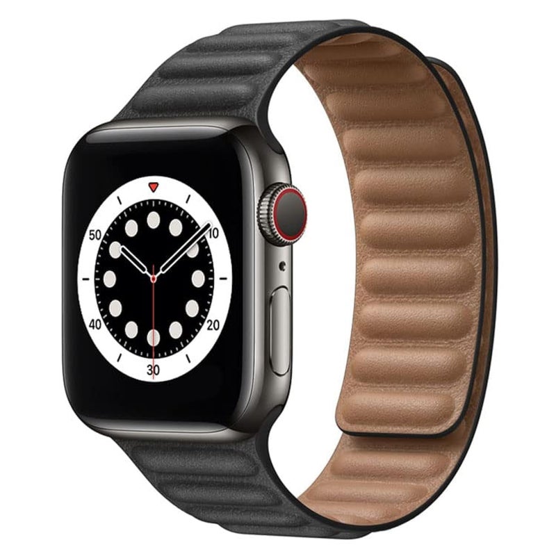 AC&L Leather Magnetic Band for Apple Watch 38mm Strap (Black) - Image 2
