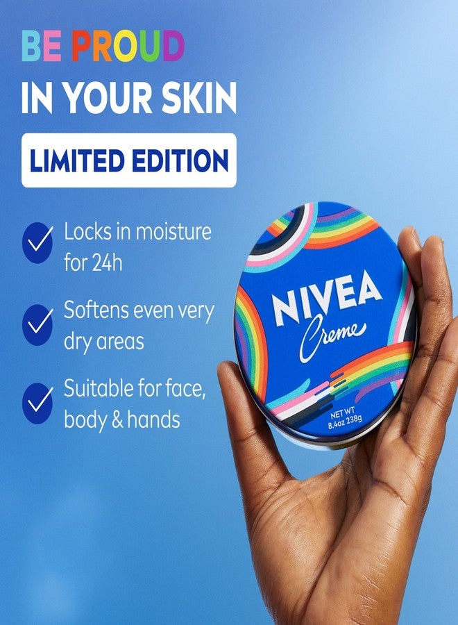 NIVEA Creme Face, Hand and Body Moisturizer Cream, Limited-Edition LGBTQ+ Pride Creme Tin, Rich Body Cream for Dry Skin with Provitamin B5, Fast-Absorbing and Non-Comedogenic, 8.4 Oz Tin - Image 2