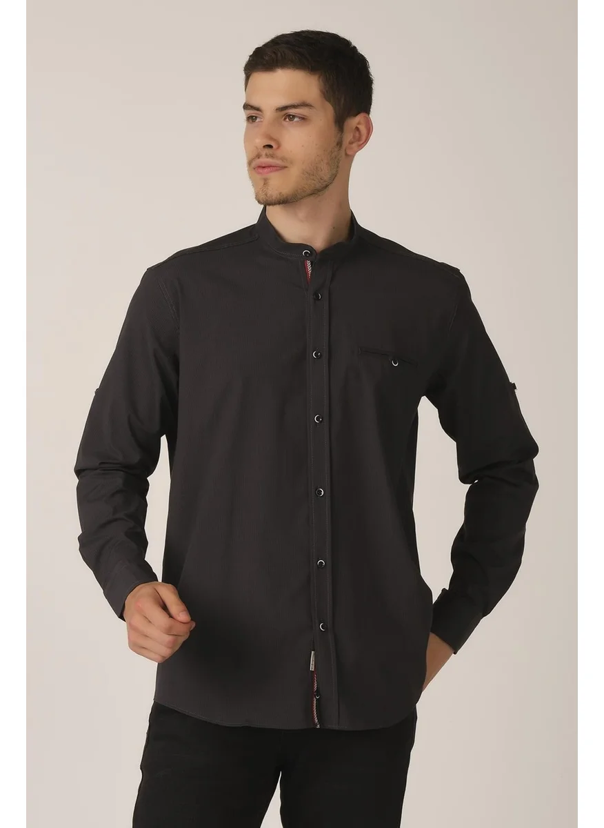 الكسندر جاردي Alexandergardi Fold-down Sleeve Regular Fit Shirt (E21-32508)