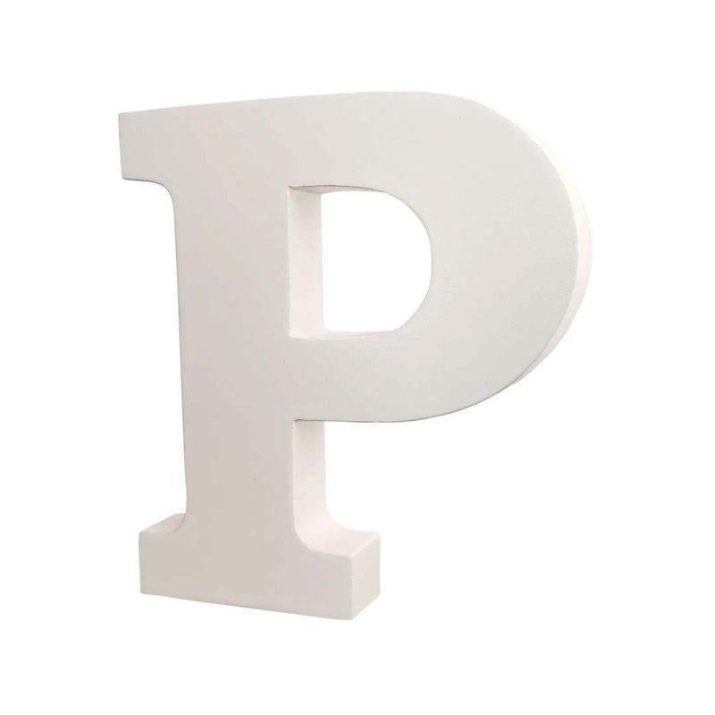 AKDAMA Wooden P Letter- English Upper Case Alphabets Cutouts for Art and Craft Work (P_White_15x2.5 cm) - Image 5
