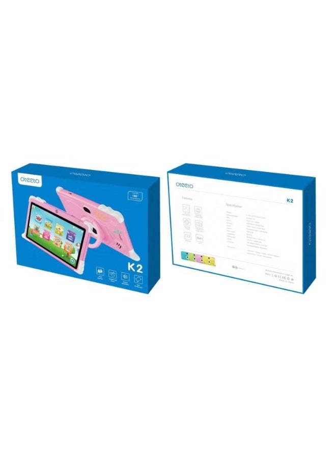 Oteeto Oteeto Tab K2 Kids Tablet – 7" HD Display, Android, Parental Control, Learning Apps, WiFi, Kid-Proof Case – Educational Tablet for Kids (Ages 3–12), Blue - Image 3