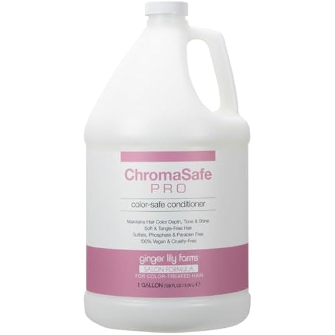 ginger lily farms SALON FORMULA CHROMASAFE PRO COLOR SAFE CONDITIONER FOR COLOR-TREATED HAIR, 100% VEGAN & CRUELTY-FREE, 1 GALLON (128 FL OZ) REFILL - Image 1