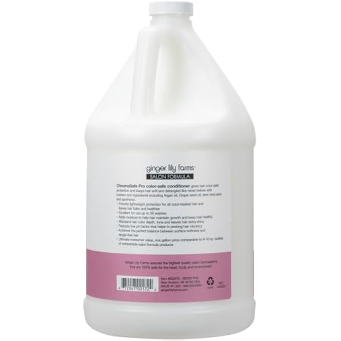 ginger lily farms SALON FORMULA CHROMASAFE PRO COLOR SAFE CONDITIONER FOR COLOR-TREATED HAIR, 100% VEGAN & CRUELTY-FREE, 1 GALLON (128 FL OZ) REFILL - Image 2