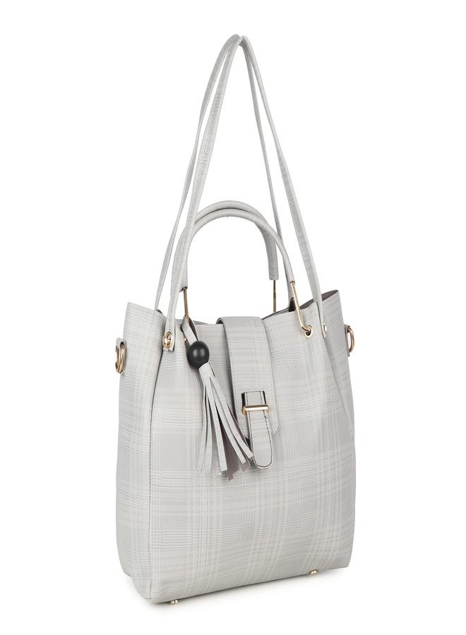 DANIEL CLARK Handbags For Women Combo (Set of 2) (Grey) - Image 2