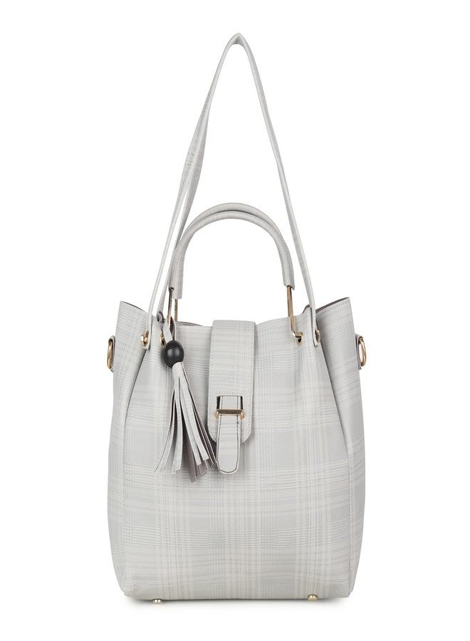 DANIEL CLARK Handbags For Women Combo (Set of 2) (Grey) - Image 4