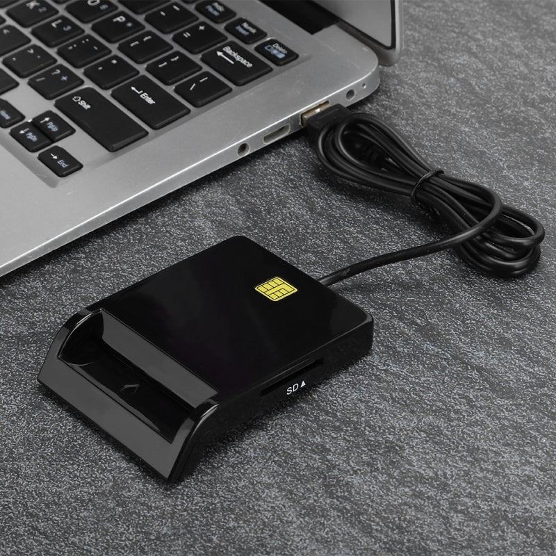 Disc قارئ البطاقات لنظام ويندوز - قارئ بطاقات ذاكرة USB متوافق مع ويندوز 10 ونظام لينكس 10.14 لعمليات البطاقات الذكية بالتلامس وتطبيقات الخدمات المصرفية عبر الإنترنت والتوقيع الرقمي - Image 4