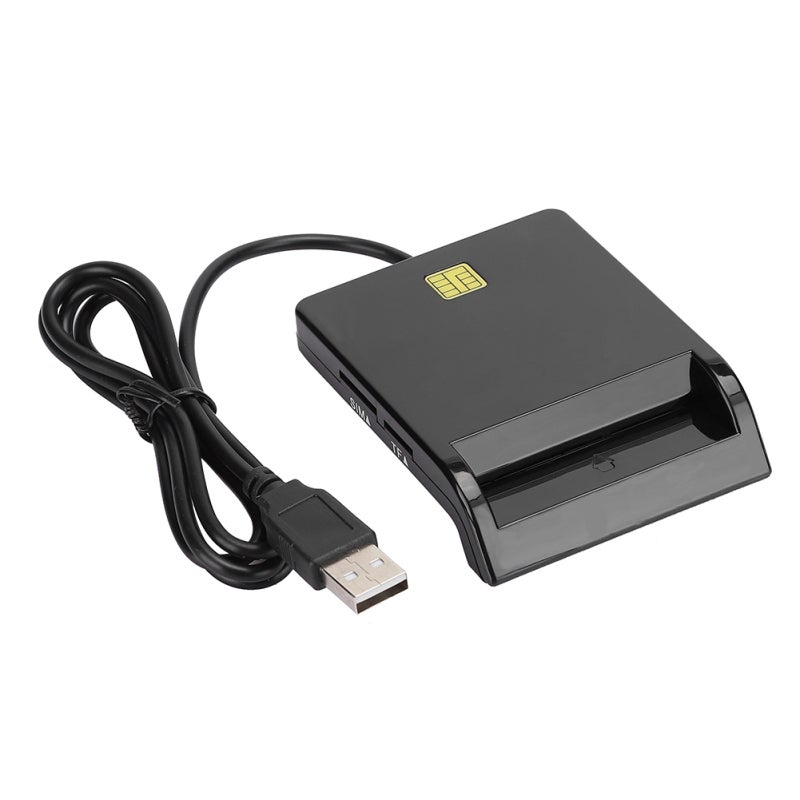 Disc قارئ البطاقات لنظام ويندوز - قارئ بطاقات ذاكرة USB متوافق مع ويندوز 10 ونظام لينكس 10.14 لعمليات البطاقات الذكية بالتلامس وتطبيقات الخدمات المصرفية عبر الإنترنت والتوقيع الرقمي - Image 1