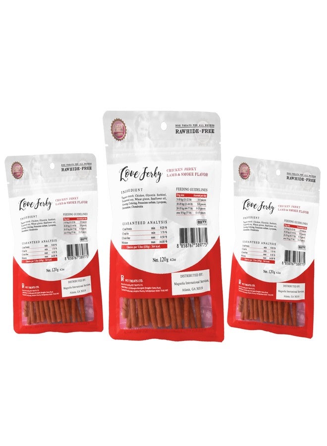 Rena's Recipe Love Jerky (Lamb & Smoke Flavor) Soft Chicken Stick with Glucosamine/Chondroitin (Joints) and Lycopene (Antioxidant) - Image 2