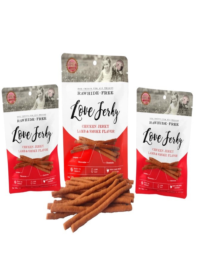 Rena's Recipe Love Jerky (Lamb & Smoke Flavor) Soft Chicken Stick with Glucosamine/Chondroitin (Joints) and Lycopene (Antioxidant) - Image 1