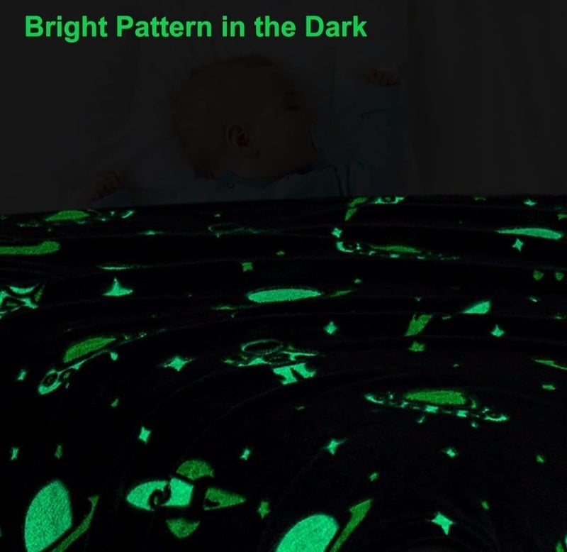 Tera13 TERA 13 Blanket for Kids Space Blanket for Boys (1 Pcs) Glow in The Dark Radium Blanket Foor Kids, Teenager & Adult All Seasons Blankket Single Bed Return Gifts for Kids - Image 5