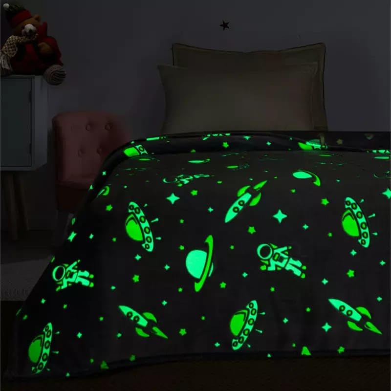 Tera13 TERA 13 Blanket for Kids Space Blanket for Boys (1 Pcs) Glow in The Dark Radium Blanket Foor Kids, Teenager & Adult All Seasons Blankket Single Bed Return Gifts for Kids - Image 3