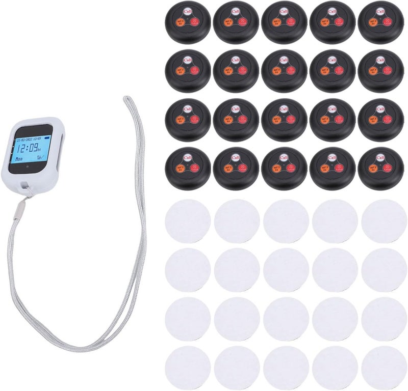 BAFOVY Wireless Paging System, 1 Receiver and 20 Transmitters with Vibration Buzzer Alert and Dot Array LCD Screen, for Restaurant Hotel Cafe Factory Workshop - Image 3