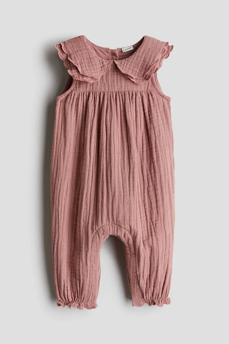 H&M Cotton muslin romper suit