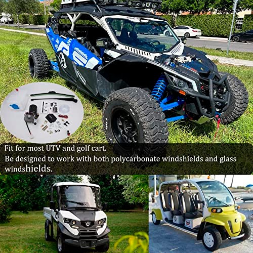 9TH SHOP Electric UTV Windshield Wiper Kit, Universal Windshield Wiper Motor Kit, 12V Electric Windshield Wiper Kit for UTV Golf Cart Universal Power Wiper Kit - Image 2