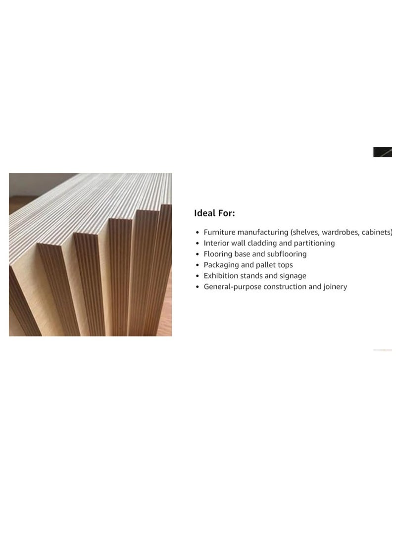 ABBASALI Waterproof Marine Ply Wood Sheet Furniture Board Brown for Multi Purpose DIY Works 60cm X 80cm Pack of 6 Pieces With Gloves, Goggle, 10Pcs Facemask & Saw (9mm)  - Image 2
