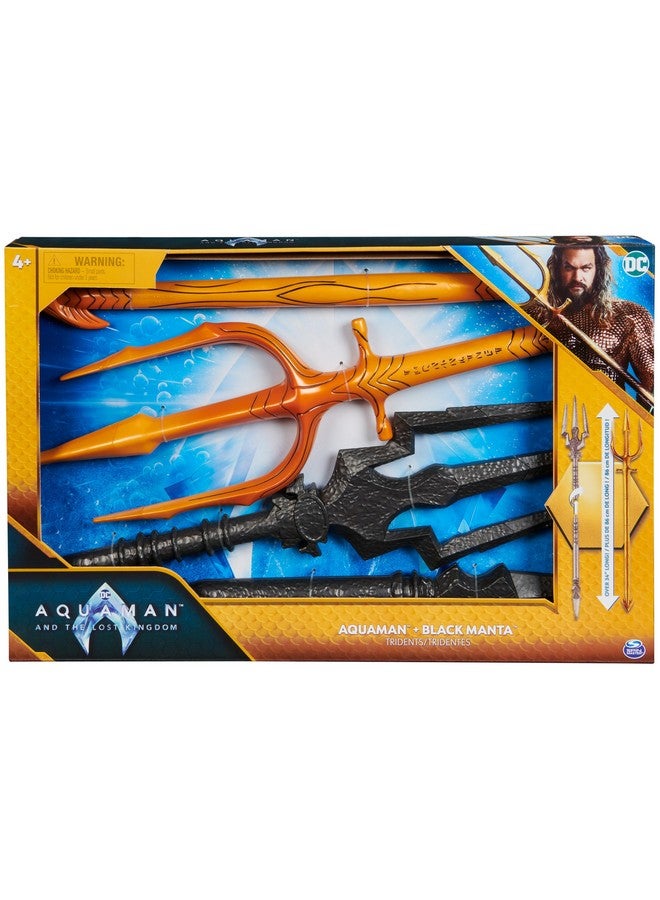 AQUAMAN Dc Comics, And Black Manta Tridents, 35-Inch Movie-Styling, Super Hero Costume, Kids Roleplay For Boys And Girls Ages 4+ - Image 2