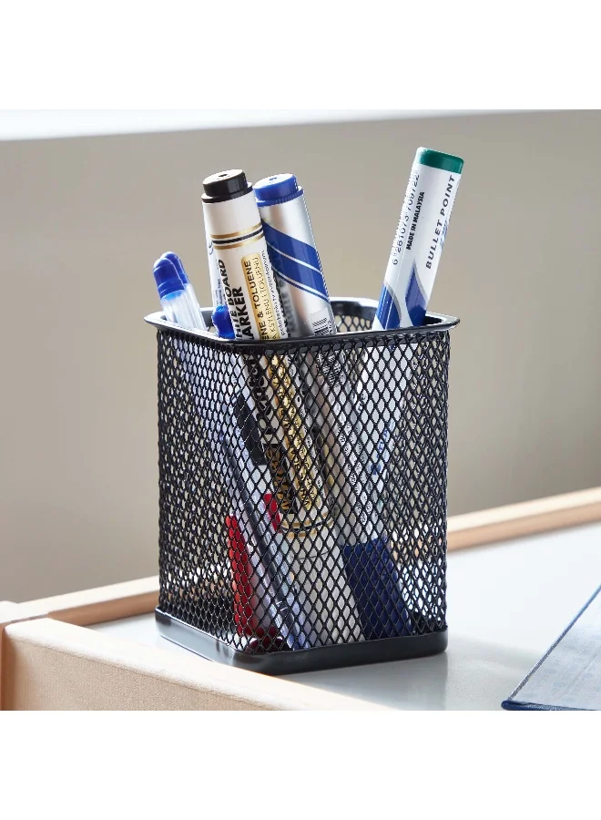 Home Box Wire Mesh Pen Stand - 8X8X9.5 Cm